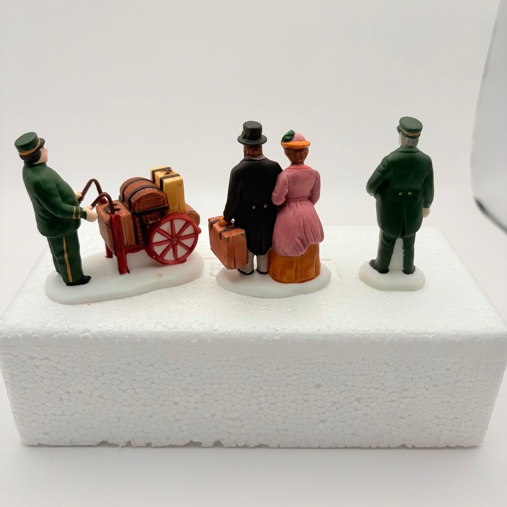 Department 56 Holiday Travelers Set of 3 Porcelain Figurines Multicolor 5571-9 - Picture 2 of 4